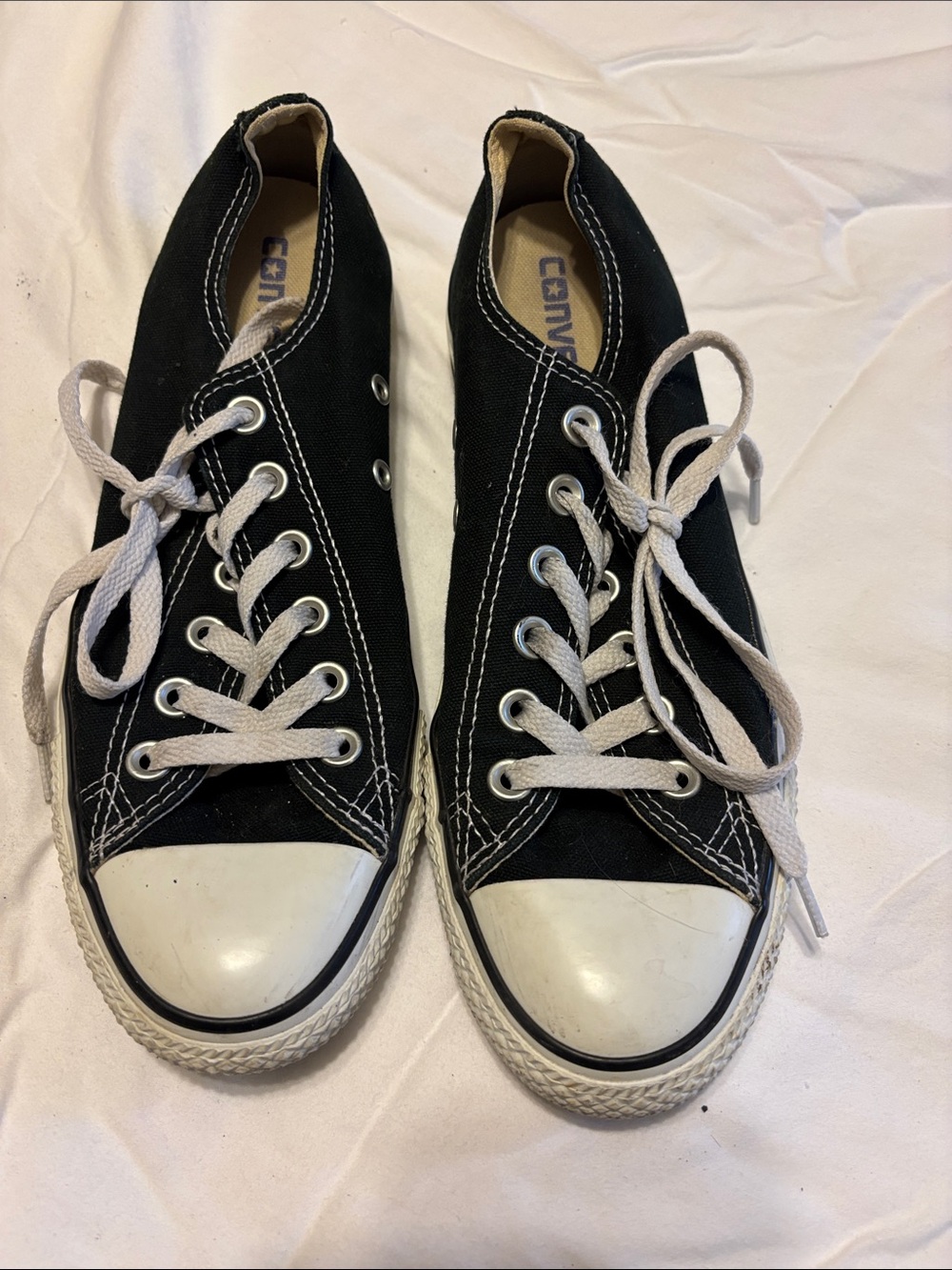 Converse Men's Classic Low-Top Canvas Sneakers in Black